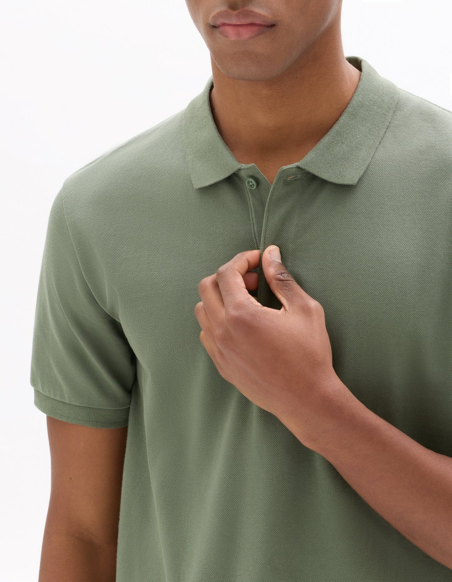 Clozyn Men's Sage Green Polo T-Shirt | Premium Cotton Blend Casual Collar Tee